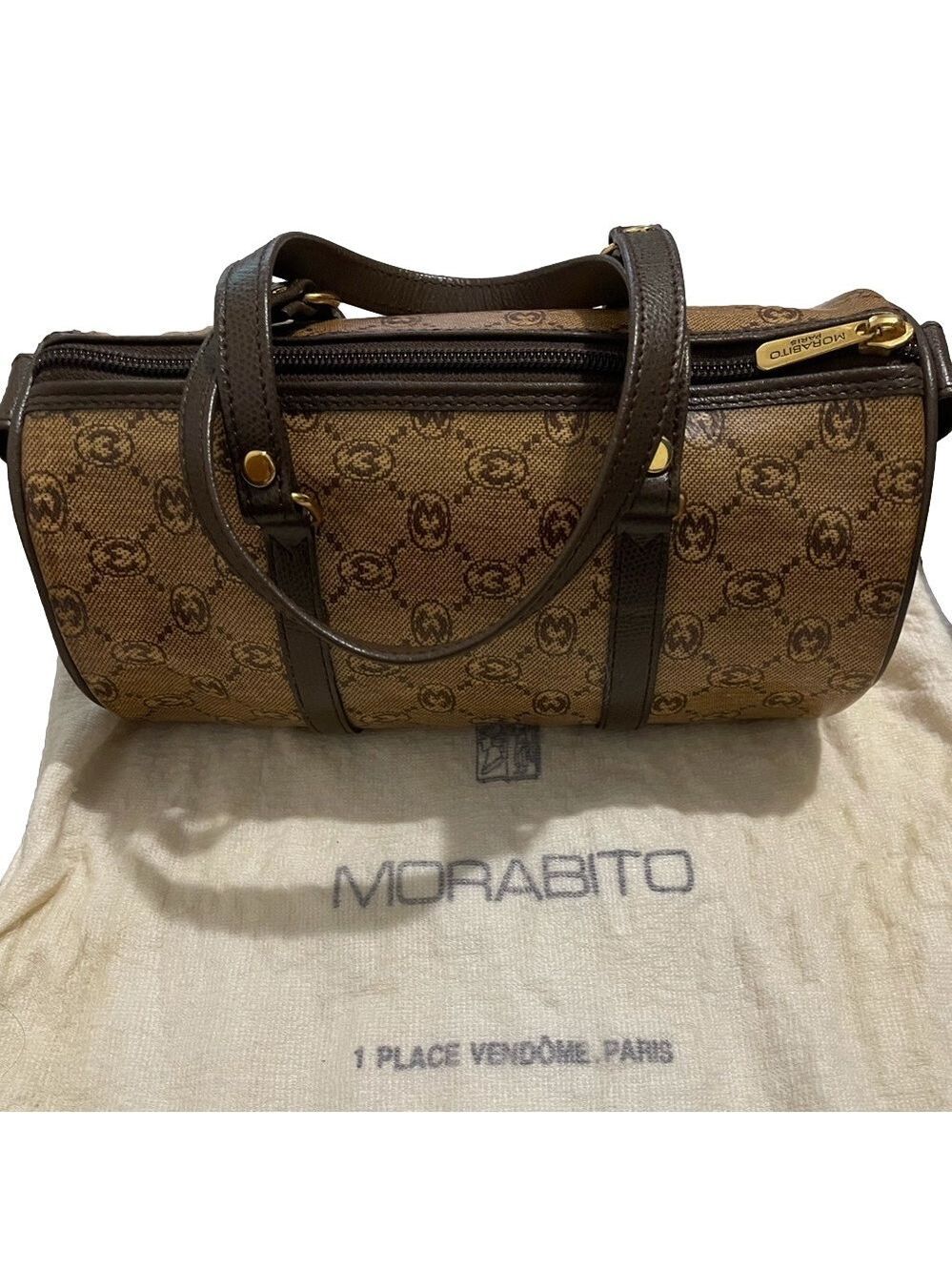 Morabito Brown Monogram Duffel Bag